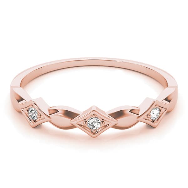 Stackable Fashion Band (0.03 ct. tw.), On hand view in rose gold