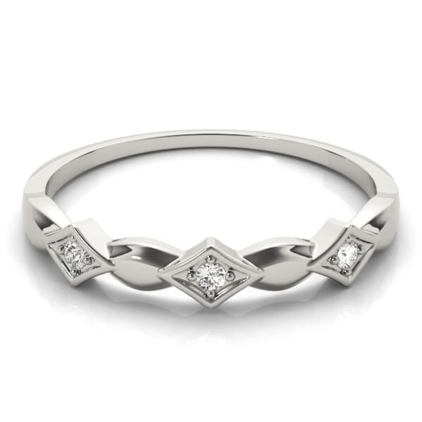 Stackable Fashion Band (0.03 ct. tw.), On hand view in white gold or platinum
