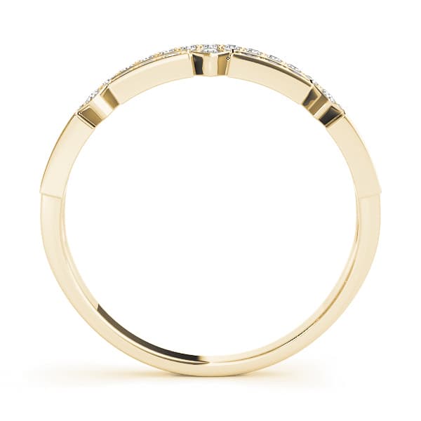 Double Row Fashion Band (0.18 ct. tw.), Side view in yellow gold