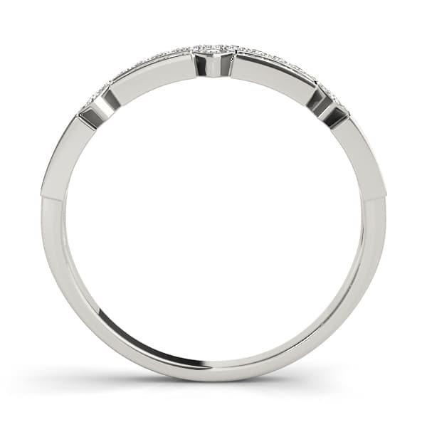 Double Row Fashion Band (0.18 ct. tw.), Side view in white gold or platinum