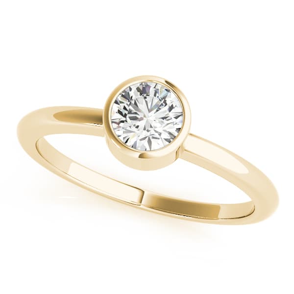 Engagement Ring, style 85019, Front view in yellow gold