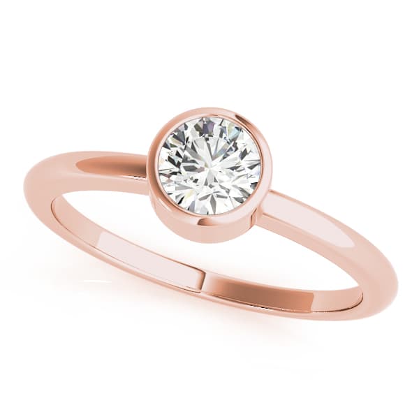 Engagement Ring, style 85019, Front view in rose gold