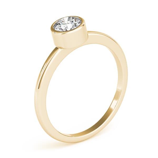 Engagement Ring, style 85019, Angle view in yellow gold