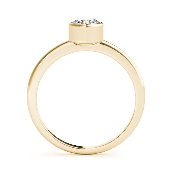 Engagement Ring, style 85019, Side view in yellow gold