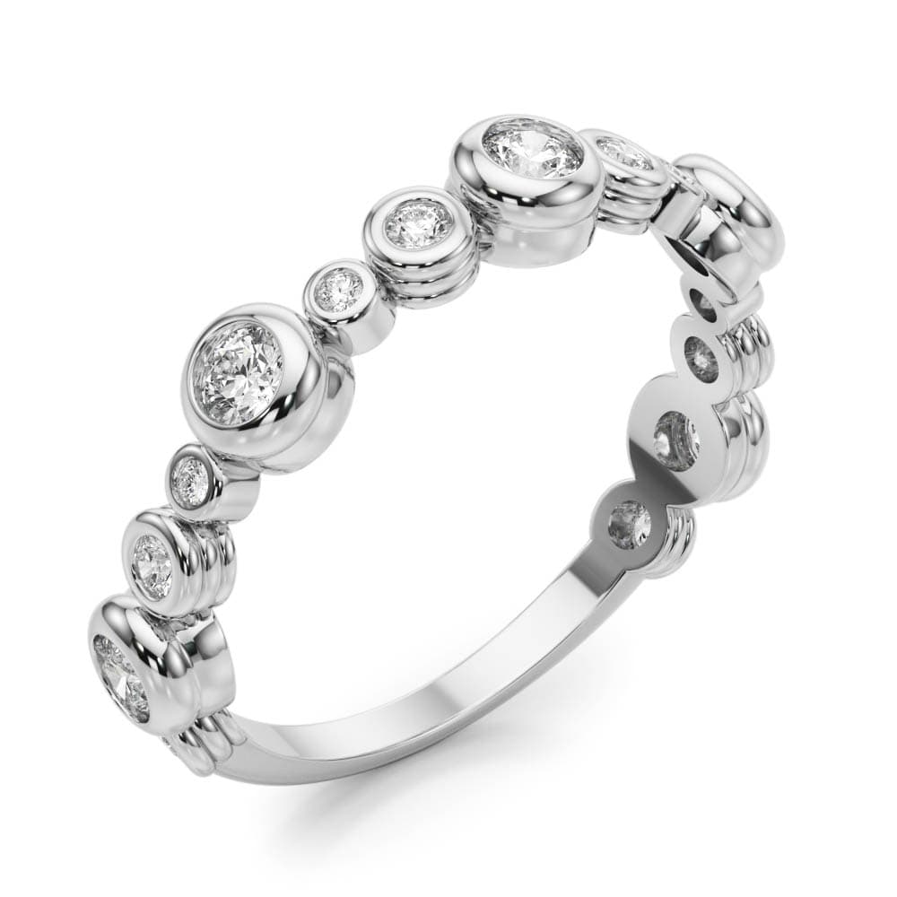 B-dwn Chg Fashion Band (0.55 ct. tw.), Angle view in white gold or platinum