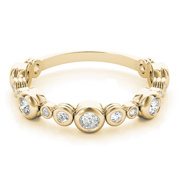 B-dwn Chg Fashion Band (0.55 ct. tw.), On hand view in yellow gold