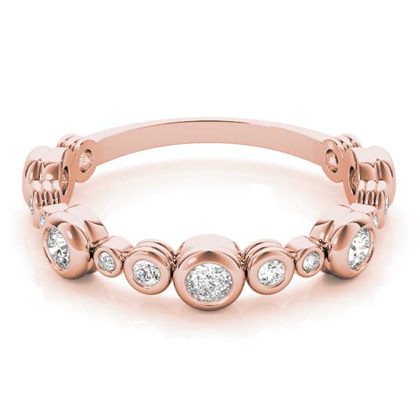 B-dwn Chg Fashion Band (0.55 ct. tw.), On hand view in rose gold