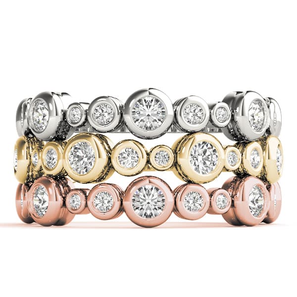 B-dwn Chg Fashion Band (0.55 ct. tw.), Top view in white gold or platinum