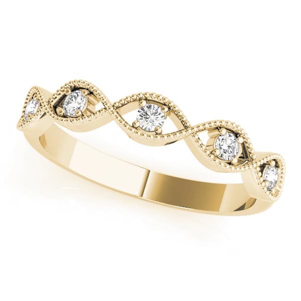 Marquise Stackable Fashion Rings (0.15 ct. tw.), Front view in yellow gold