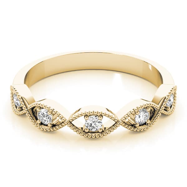 Marquise Stackable Fashion Rings (0.15 ct. tw.), On hand view in yellow gold