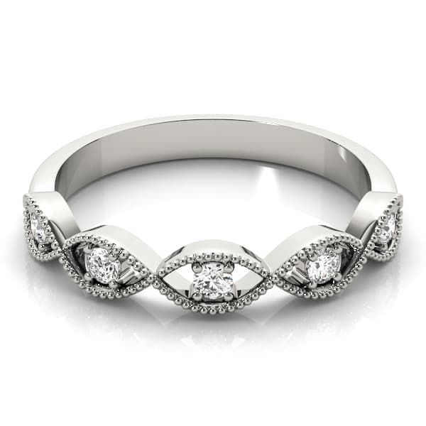 Marquise Stackable Fashion Rings (0.15 ct. tw.), On hand view in white gold or platinum