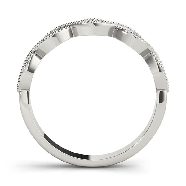 Marquise Stackable Fashion Rings (0.15 ct. tw.), Side view in white gold or platinum