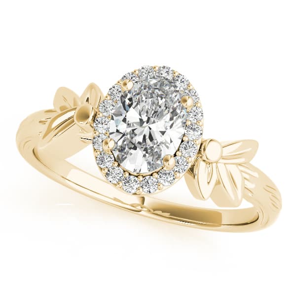 Oval Fashion Ring, style 85051, Front view in yellow gold