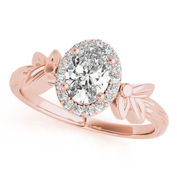 Oval Fashion Ring, style 85051, Front view in rose gold