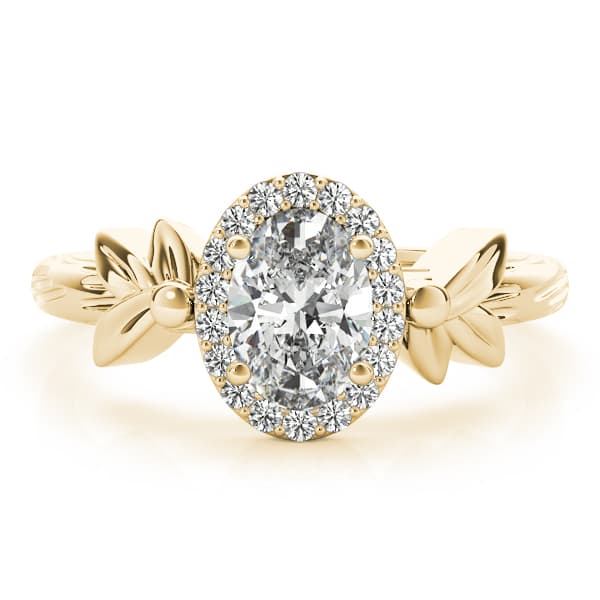 Oval Fashion Ring, style 85051, On hand view in yellow gold