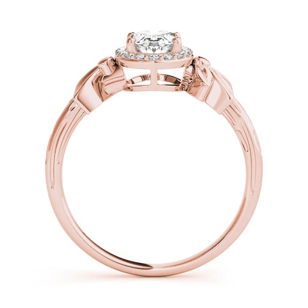 Oval Fashion Ring, style 85051, Side view in rose gold