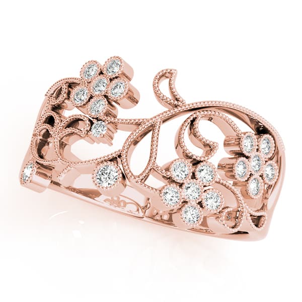 Fashion Ring (0.17 ct. tw.), Front view in rose gold