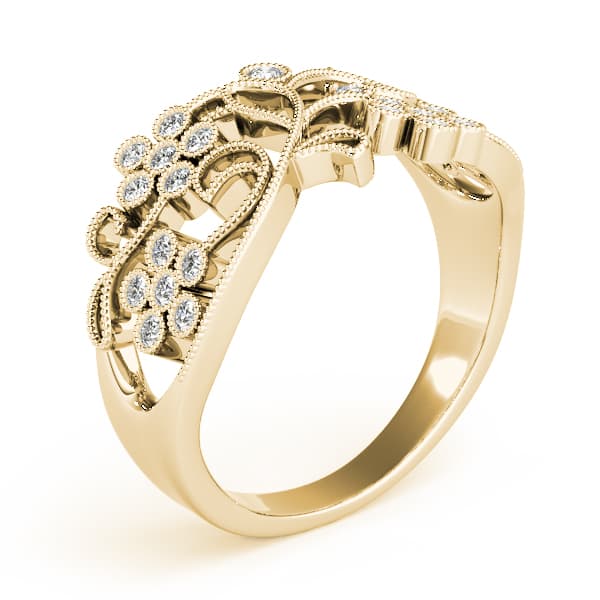 Fashion Ring (0.17 ct. tw.), Angle view in yellow gold