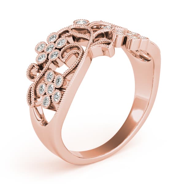 Fashion Ring (0.17 ct. tw.), Angle view in rose gold