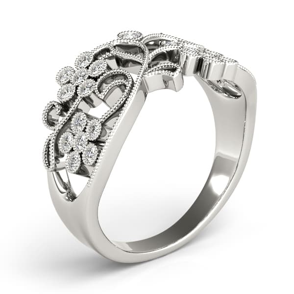 Fashion Ring (0.17 ct. tw.), Angle view in white gold or platinum