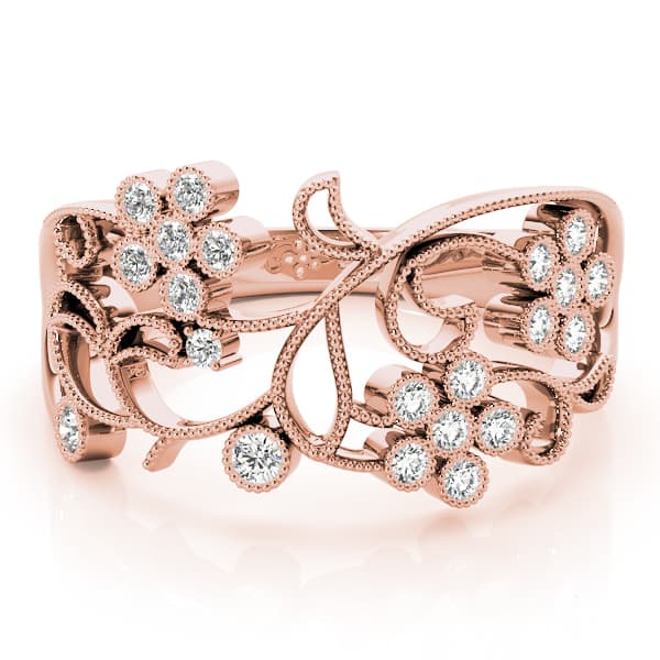 Fashion Ring (0.17 ct. tw.), On hand view in rose gold