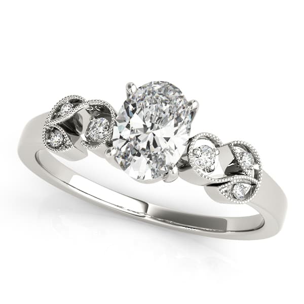 OVAL FASHION RING — style 85066 in 10k White Gold