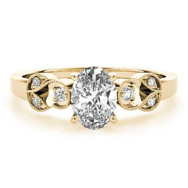Oval Fashion Ring, style 85066, On hand view in yellow gold
