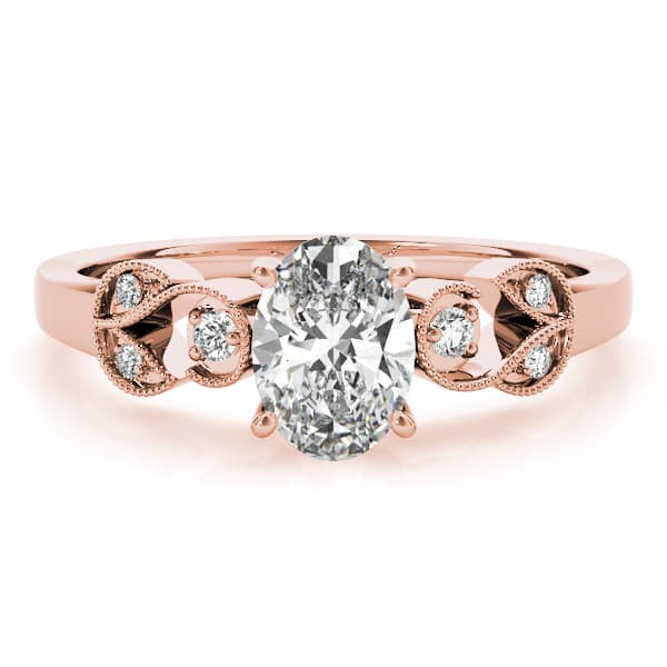 Oval Fashion Ring, style 85066, On hand view in rose gold