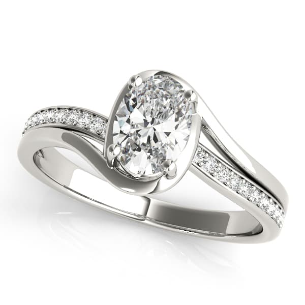 OVAL FASHION RING — style 85067 in 10k White Gold