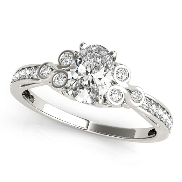 OVAL FASHION RING — style 85069 in 10k White Gold