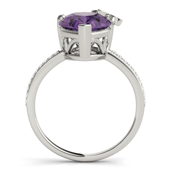 Ps Fashion Ring (1/8 ct. tw.), Side view in white gold or platinum