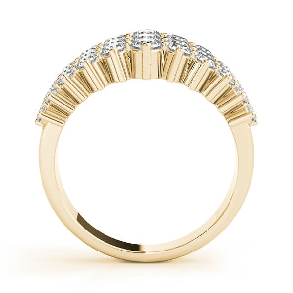 Multi-Row Prong Set Fashion Ring (1.83 ct. tw.), Side view in yellow gold