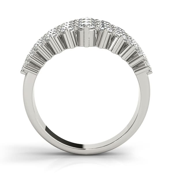 Multi-Row Prong Set Fashion Ring (1.83 ct. tw.), Side view in white gold or platinum