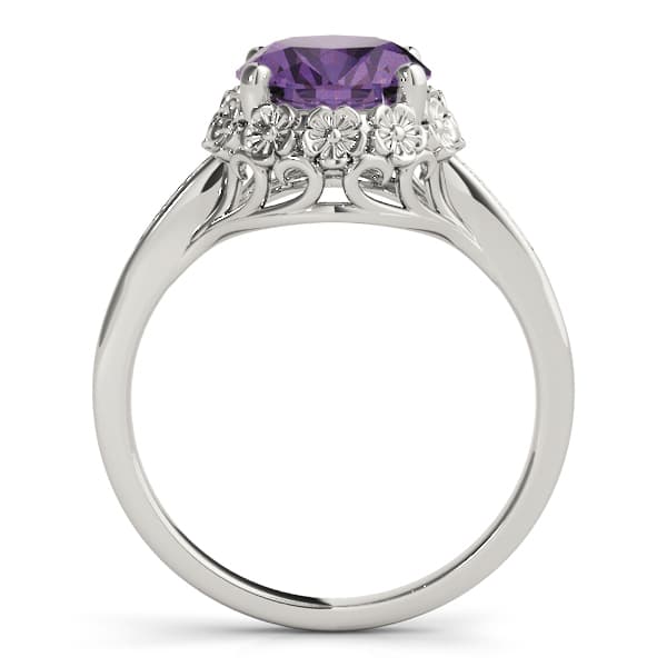 Fashion Rings Oval (0.06 ct. tw.), Side view in white gold or platinum