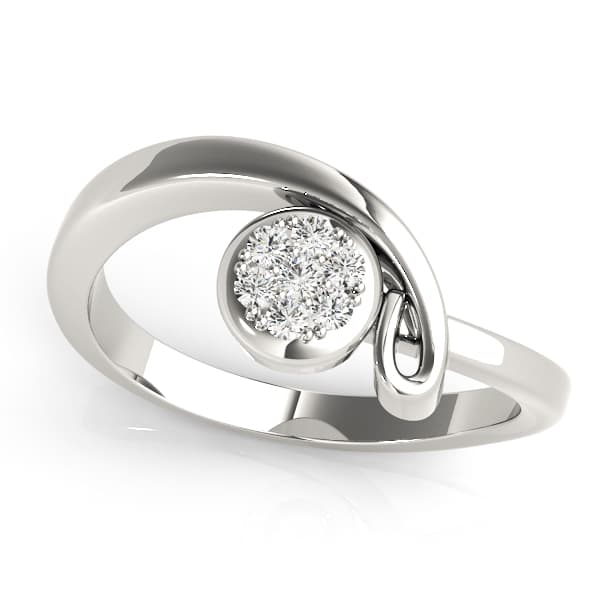 Bypass Cluster Engagement Rings — style 85104 in 10k White Gold