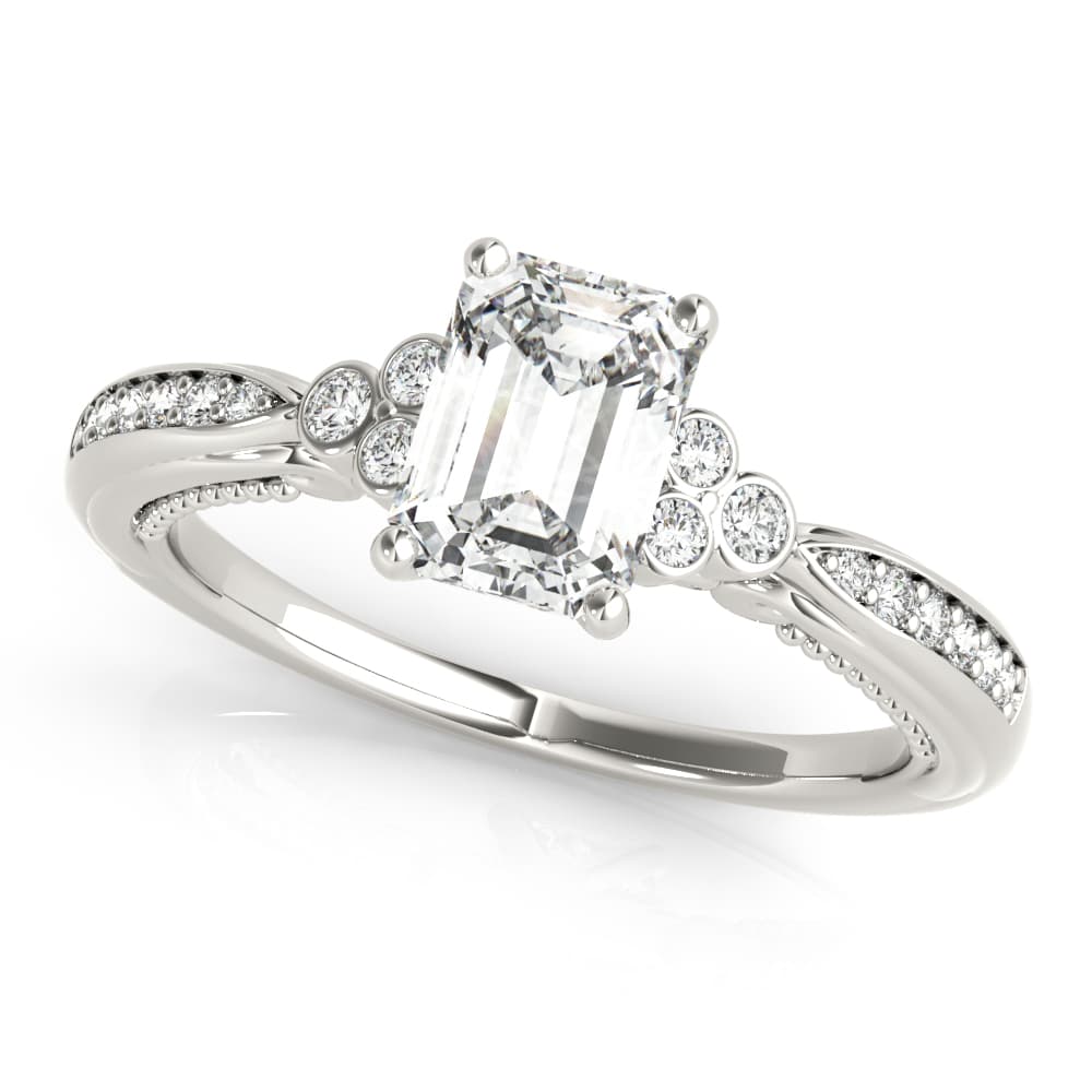 FASHION RINGS EMERALD CUT — style 85106 in 10k White Gold