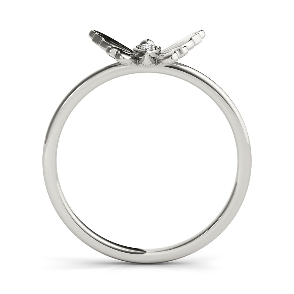 Butterfly Fashion Ring (0.03 ct. tw.), Side view in white gold or platinum
