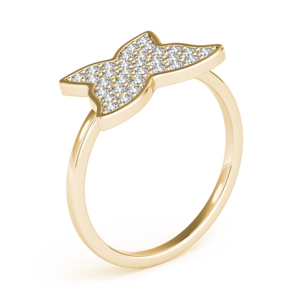 Butterfly Fashion Ring (1/3 ct. tw.), Angle view in yellow gold