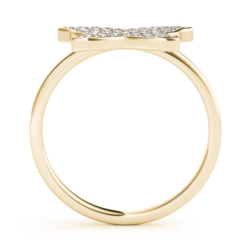 Butterfly Fashion Ring (1/3 ct. tw.), Side view in yellow gold