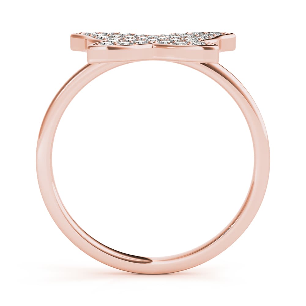 Butterfly Fashion Ring (1/3 ct. tw.), Side view in rose gold