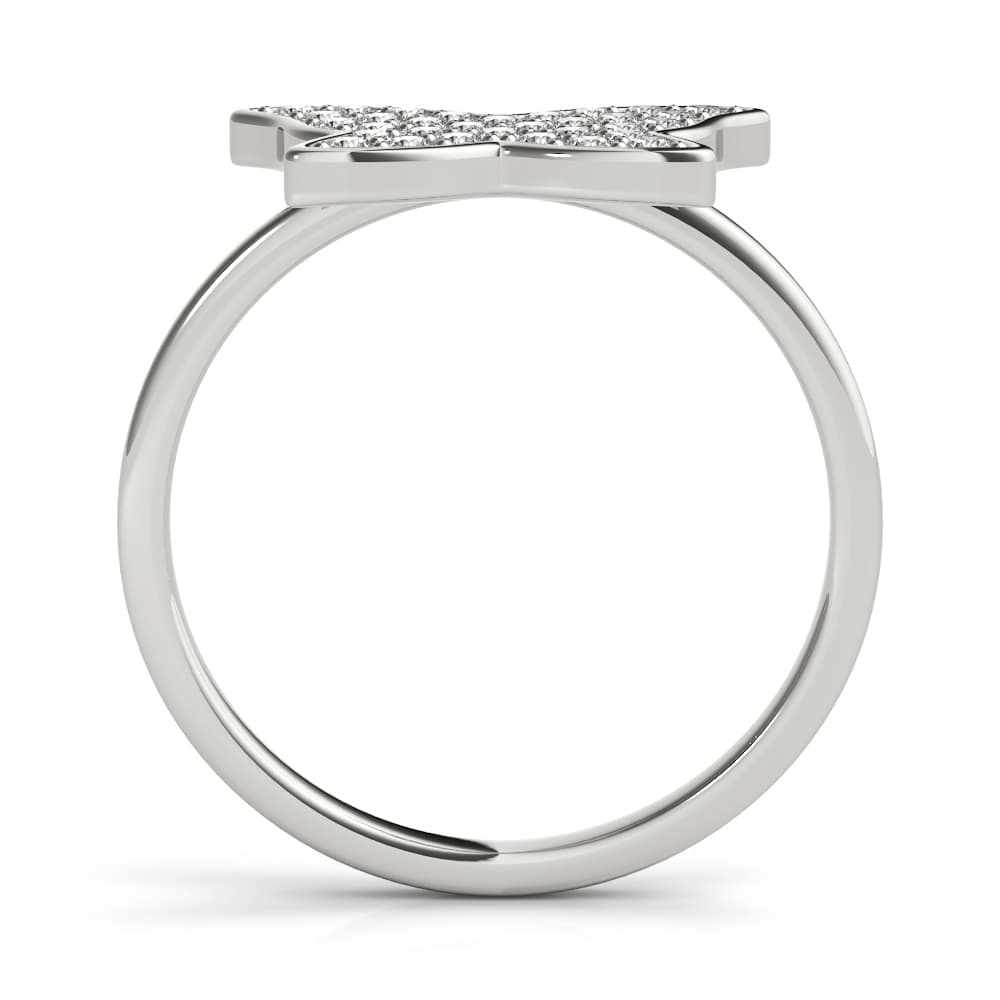 Butterfly Fashion Ring (1/3 ct. tw.), Side view in white gold or platinum