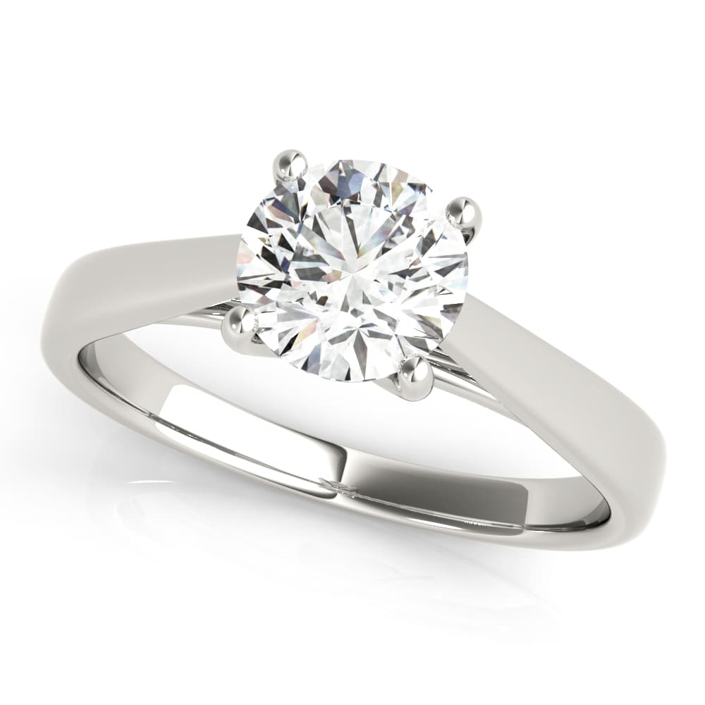 4-Prong Cathedral Solitaire Engagement Ring — style 85122 in 10k White Gold