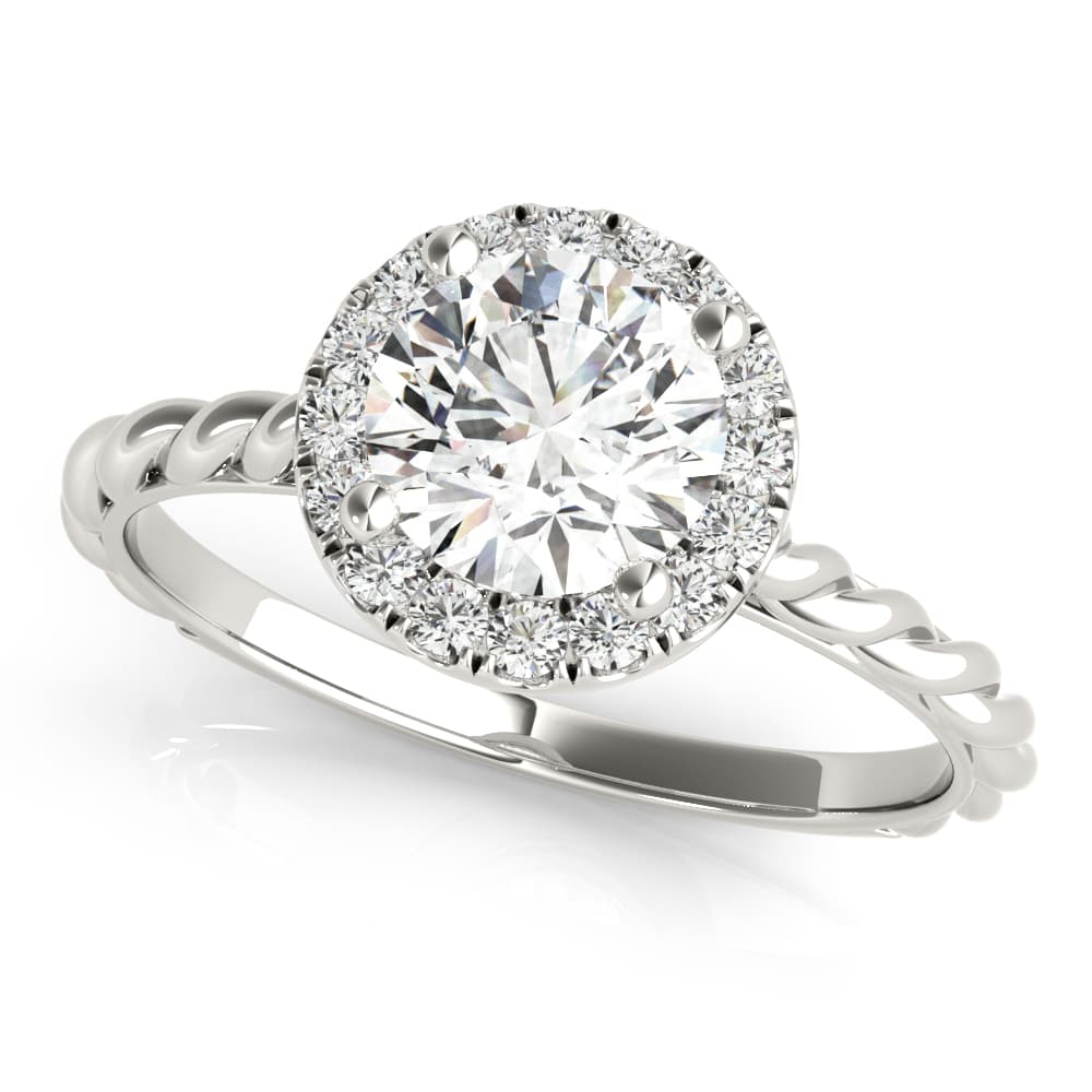 ENGAGEMENT RINGS ROUND CENTER — style 85124 in 10k White Gold