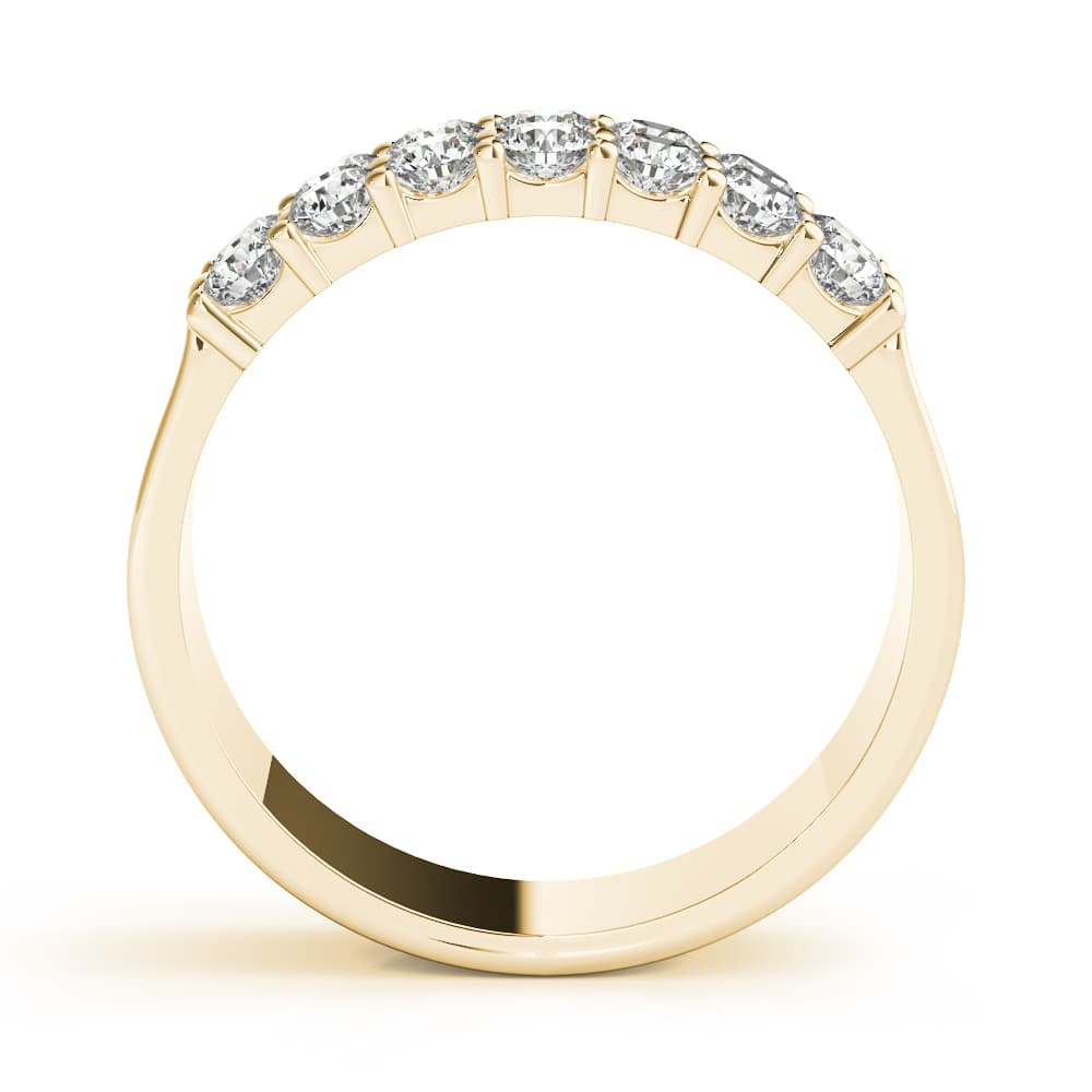 Two Row Band (0.91 ct. tw.), Side view in yellow gold