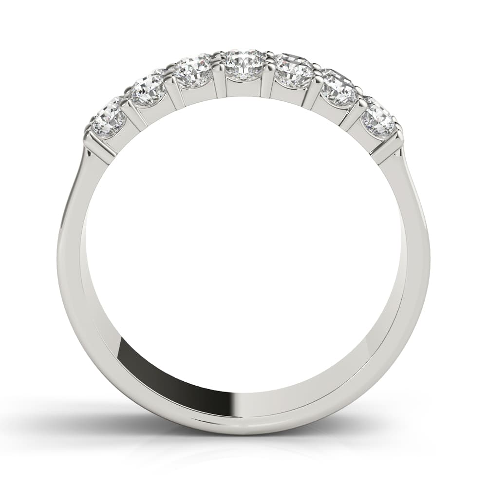 Two Row Band (0.91 ct. tw.), Side view in white gold or platinum
