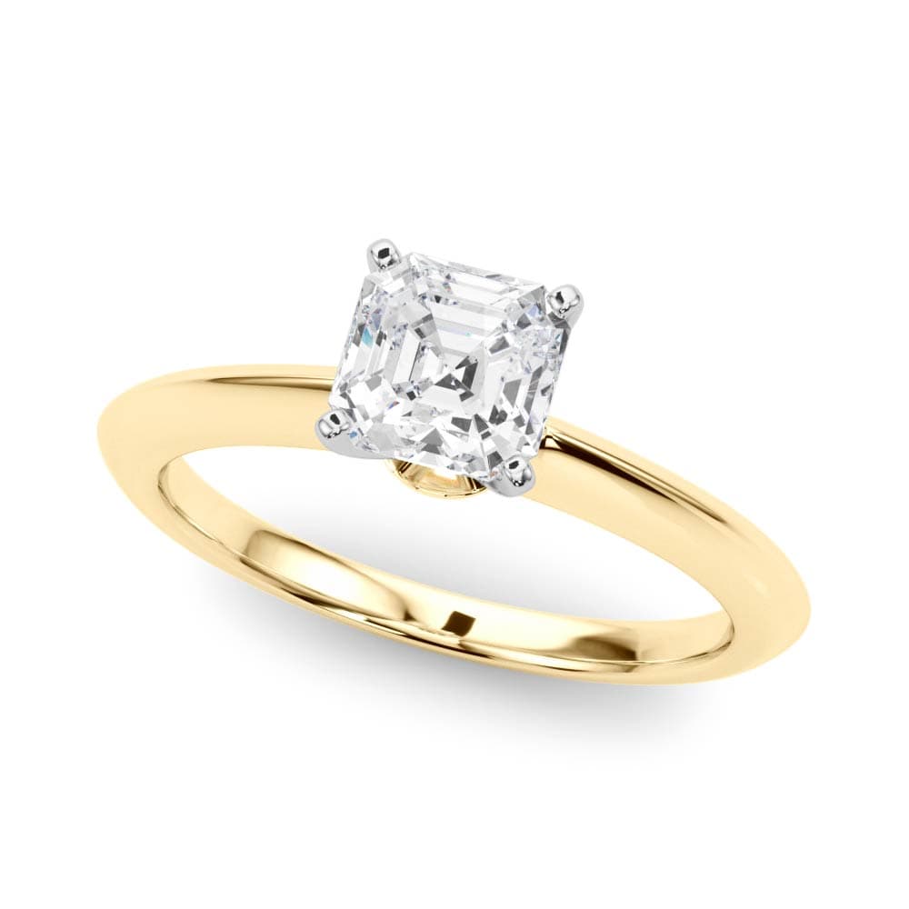 6-Prong Round Solitaire Engagement Ring, style 85131, Front view in yellow gold