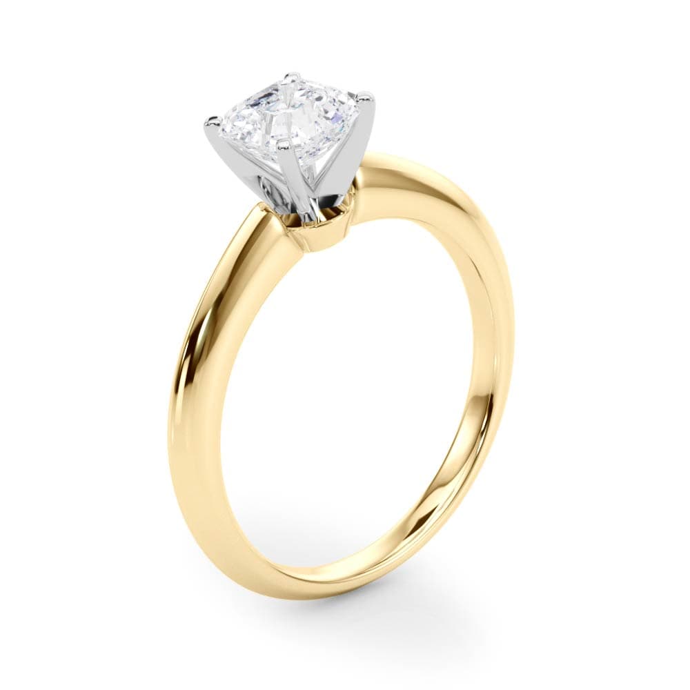 6-Prong Round Solitaire Engagement Ring, style 85131, Angle view in yellow gold