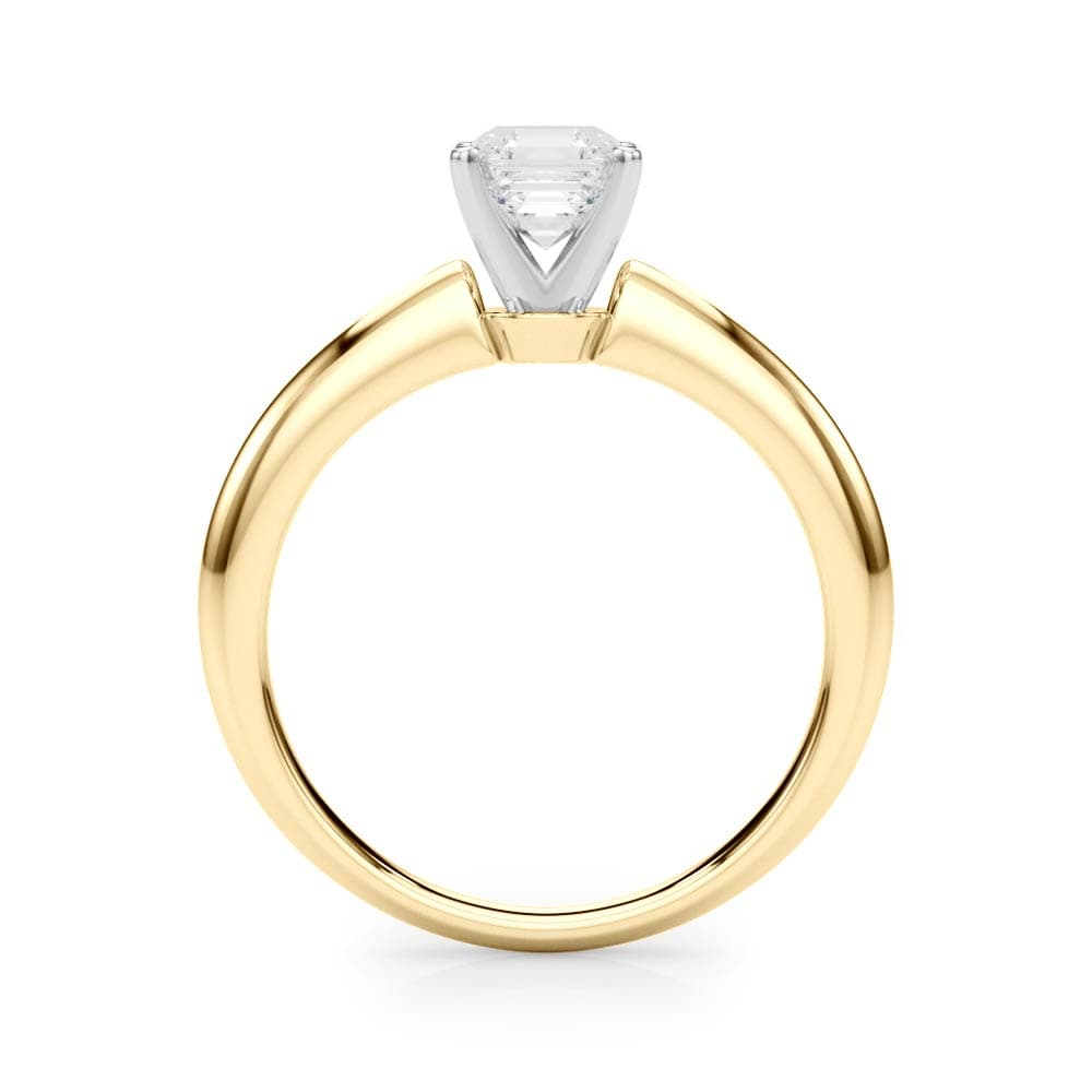 6-Prong Round Solitaire Engagement Ring, style 85131, Side view in yellow gold