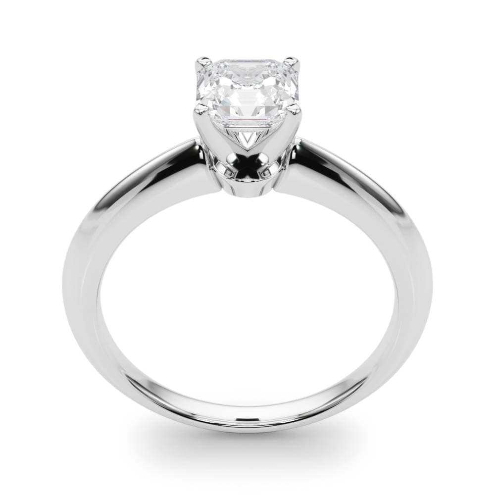 6-Prong Round Solitaire Engagement Ring, style 85131, Top view in white gold or platinum