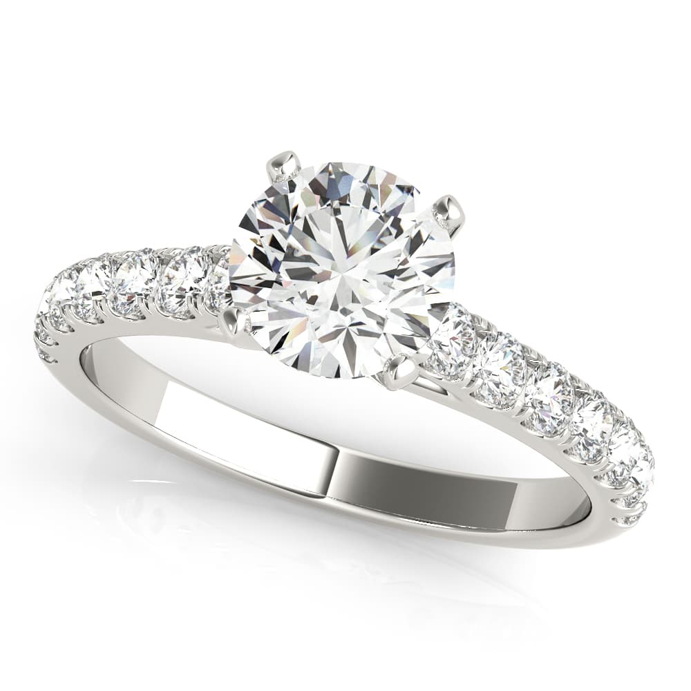 Split-Prong Cathedral Engagement Ring — style 85132 in 10k White Gold